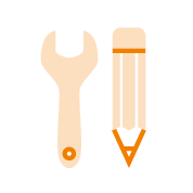 Iconenset Oranje 2024 Bouw En Ontwerp