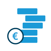 Iconenset blauw donkerblauw Kosten