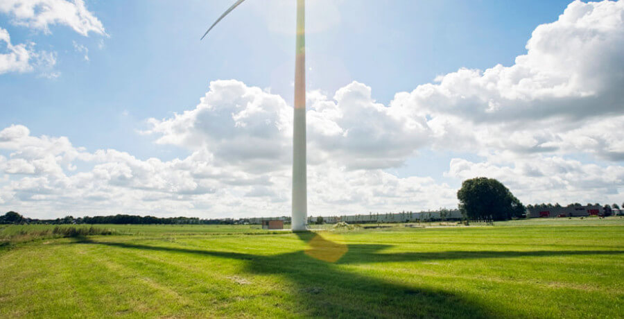 Slagschaduw van een windmolen visual