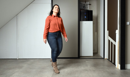 Header stroomverbruik warmtepomp Pure Energie