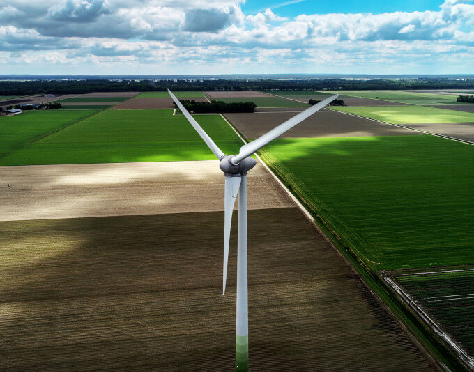 Slagschaduw van een windmolen