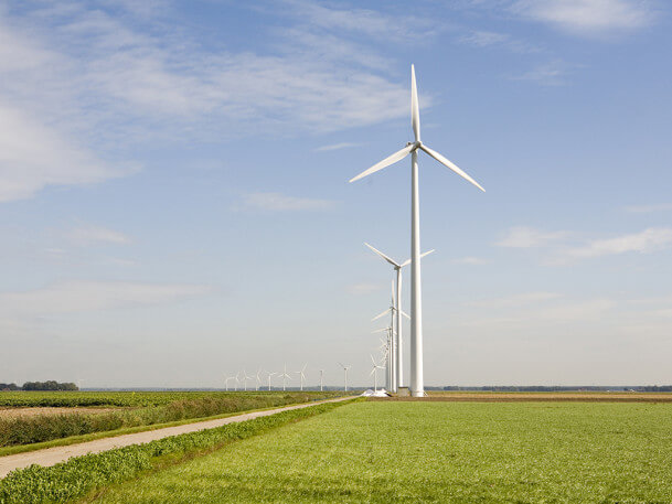 Recycling oude materialen windmolens
